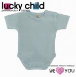 Боди футболка Lucky Child голубая, белая. размер 18 (56-62)